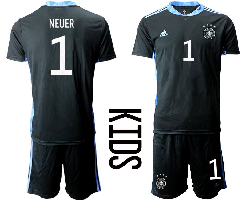 Youth 2021 World Cup National Germany black goalkeeper #1 Soccer Jerseys->germany jersey->Soccer Country Jersey
